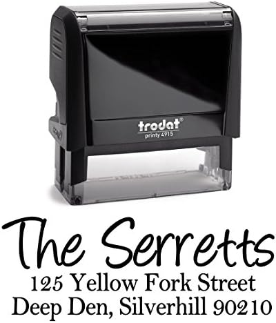 Black Self Inking Stamp Black Return Address Mail Stamper Custom Personalized Address Large 3 Lines Professional Wedding Gift Invitation Branding
