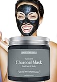 NEW Activated Charcoal Face Mask, Charcoal Mask for Blackheads, Acne, Oily Skin, Hydrating & Exfoliating, by Pure Body Naturals, 8.8 Fl. Ounce