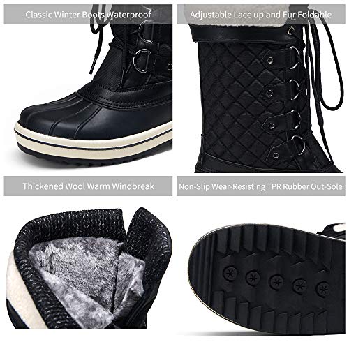 Vepose Women's 966 Snow Boots for Women Waterproof Pretty Boots and Shoes