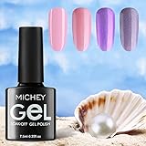 MIYOUNE Gel Nail Polish Set Nude Glitter Collection Colors with 4pcs (2)