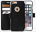 LUPA Legacy Compatible With iPhone 6S Plus Wallet case, i-Phone 6 Plus Wallet Case, Durable and Slim, Lightweight with Classic Design & Ultra-Strong Magnetic Closure, Faux Leather, Black