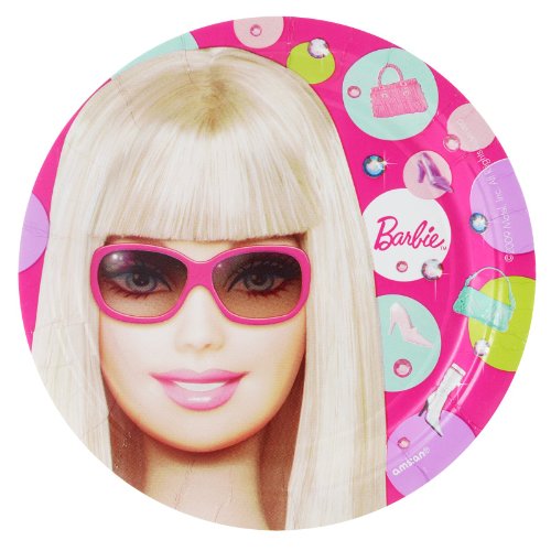 Barbie All Dolled Up 7-inch Paper Plates, 8-Count