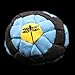 Dragonfly Footbags Blue, Black, Yellow Bullseye 62 Panel (Hacky Sack)