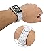 top4cus 38mm Soft Silicone Replacement Sport Strap iWatch Band for Apple Watch 38mm Edition & Sport & Apple watch NIKE Series 1 and Series 2 - Small/Medium - Nike Regular Flat Silver/White
