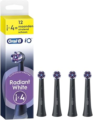 iO Series Radiant White Black, Original Heads, Whitening, 4pcs