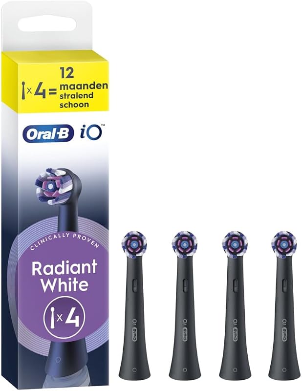 iO Series Radiant White Black, Original Heads, Whitening, 4pcs