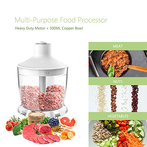 TSYMO 800W Immersion Blender Handheld, 4in1 Hand Blender with 6Speed