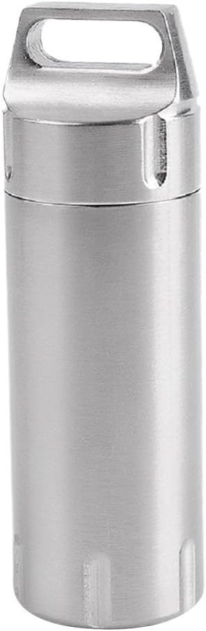 Caja Impermeable de Píldora de Acero Inoxidable - Plata ...