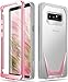 Galaxy Note 8 Case, Poetic Guardian [Scratch Resistant Back] [360 Degree Protection] Full-Body Rugged Clear Hybrid Bumper Case with Built-in-Screen Protector for Samsung Galaxy Note 8 Pink/Gray