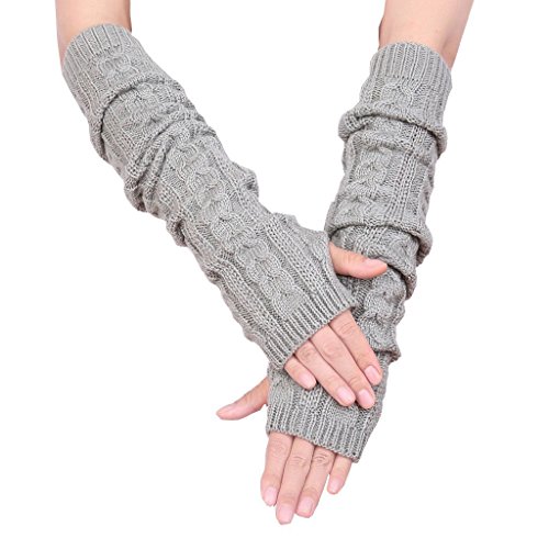Colorful House Fingerless Thumb Hole Long Gloves Mittens Winter Arm
