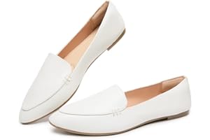 FINIWOR Loafers for Women Flats Shoes Women Pointed Toe Dress Shoes Comfortable Memory Foam Penny Loafers Slip On Shoes