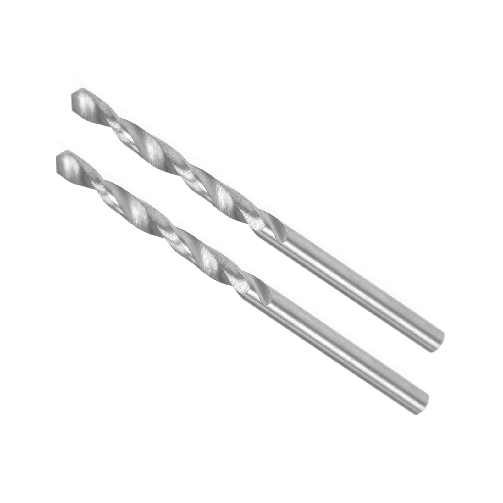 CoCud Solid Carbide Drill Bits, 2.15mm Diameter, K35 Tungsten Carbide Precision Short Length Twist Drill Bits - (Applications: for Stainless Steel Alloy Metal), 2-Pieces