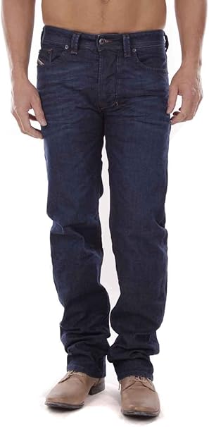straight cut stretch jeans