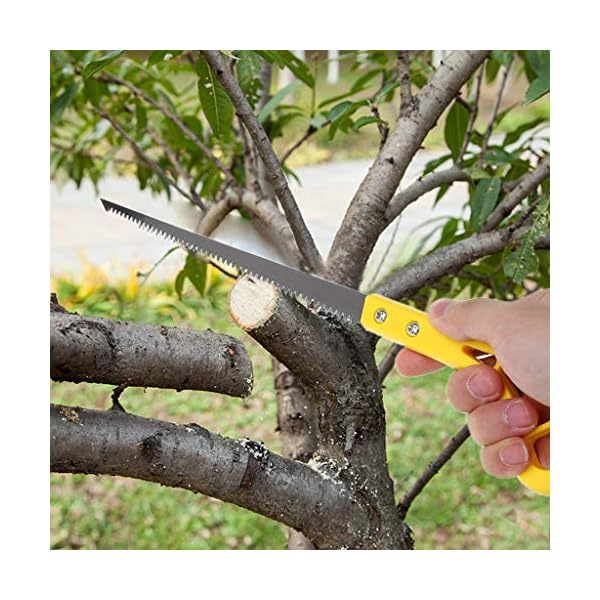 JOYKK Portable Trimmen SAH Garten Garten Beschneiden Gartenbau Werkzeug Schneiden Baumast - Gelb + Silber – Bild 4