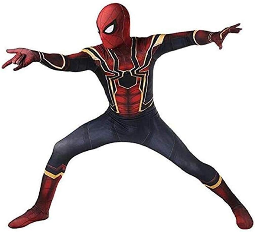 HBMaida Unisex Lycra Spandex Zentai Halloween Cosplay Costumes Adult/Kids 3D Style Red