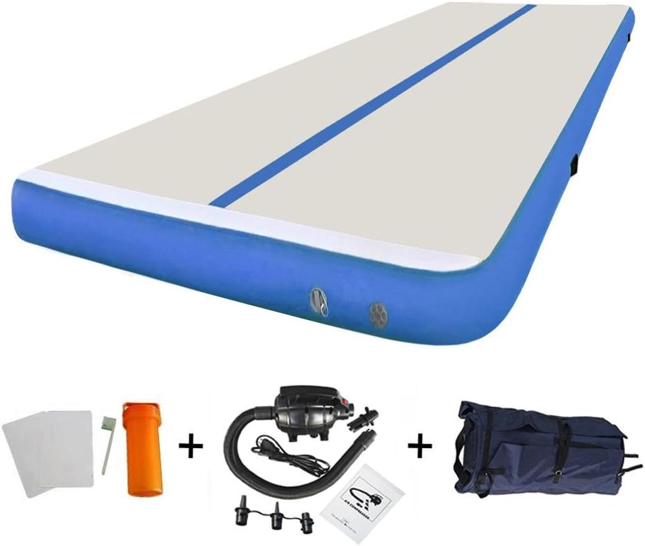 86 York 8 Inch Thick 27ft /30ft/40ft/50ft Inflatable Air Track Tumble Track Gymnastic Air Floor Mat with Electric Pump for Home Edition
