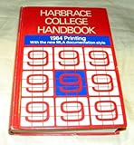 Harbrace College Handbook : 1984, Hodges, John C. and Whitten, Mary E., 0155318470