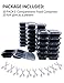 Mealcon Plastic Meal prep containers 3 Compartment, Black