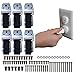 Child Safety Bundle W/ METAL Anti-Tip TV/Furniture Straps (6Pack) and 24 Outlet Plug Covers