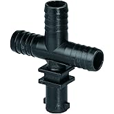 Valley Industries Polypropylene Cross Nozzle Body - 3/8" HB