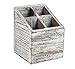 Wooden Pencil Holder with 4 Compartments (5.25 x 4 in.)
