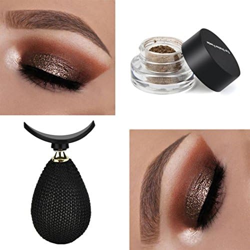 Franterd Lazy Eye Shadow Applicator + Eyeshadow Sets - 3 Second Eyeshadow Stamp Seal Glittering Palette Applicator Powder Easy to Lazy Makeup Cosmetics Eyes Makeup Tool Set