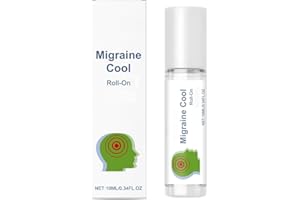 Migraine Relief Roll-On (0.34 fl. oz.) - Cooling and Sothing, Portable Relief for Headaches and Tension. Fast-acting Gentle F