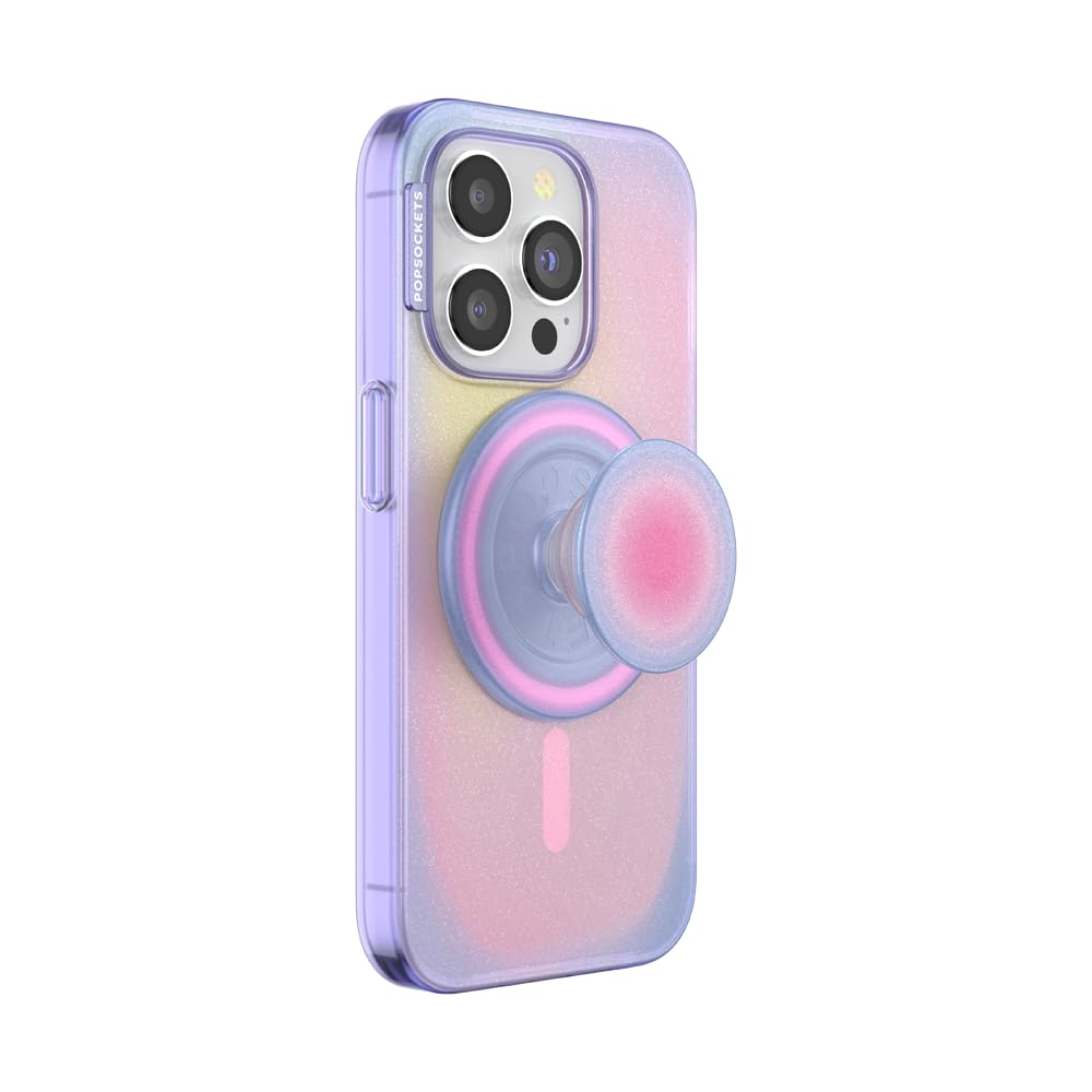 PopSockets: PopCase PlantCore for MagSafe - Plant-Based Phone Case for iPhone 15 Pro with a MagSafe Compatible PopGrip - Phone Stand and Grip with a Swappable Top - Aura — image 1