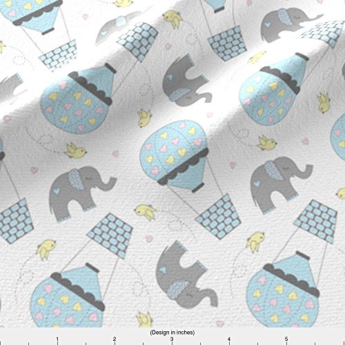 Elephant Fleece Fabric Kritters in the Mailbox Animal Fleece Fabrics