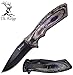 Elk Ridge Personalized Free Engraving - GREY PAKKAWOOD HANDLE POCKET KNIFE