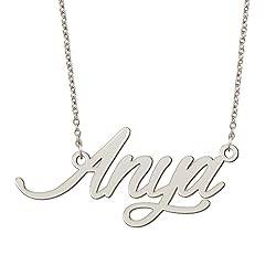 BYBWBL Anya Name Pendant Necklace Silver Color