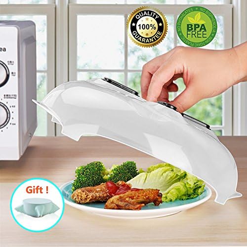 Microwave Plate Cover , YunShine Hover Cover Magnetic Microwave Splatter Guard , Magnetic Microwave Splatter Lid With Steam Vent , Adsorbed Function Safe Convenient , BPA-FREE 11.5 inch