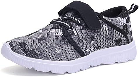 Casbeam Toddler Kid's Lightweight Sneakers Boys and Girls Cute EasyWalk Running Shoes FlowerGrey 31