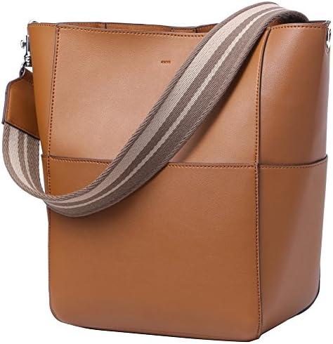 Women's Vintage Leather Designer Handbags Fashion Bucket Tote Shoulder Bag Purse