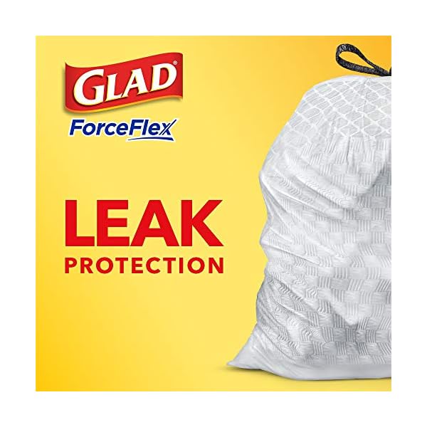 Glad Forceflex Tall Kitchen Drawstring Trash Bags 13 Gallon White Trash Bag Unscented 120 Count Í°ëª¬