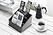 JackCubeDesign Remote Holder, TV Remote Caddy Organizer, Storage Controller with 3 Spacious Compartments(Brown) - :MK122