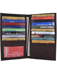 New High End Leather Bifold Credit Card Holder #1529CF Brown