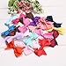 Kikole 20PCS Multi-colored Girls Ribbon Bow Hair Clip Hand-made Kids Alligator Clips Hair Accessories
