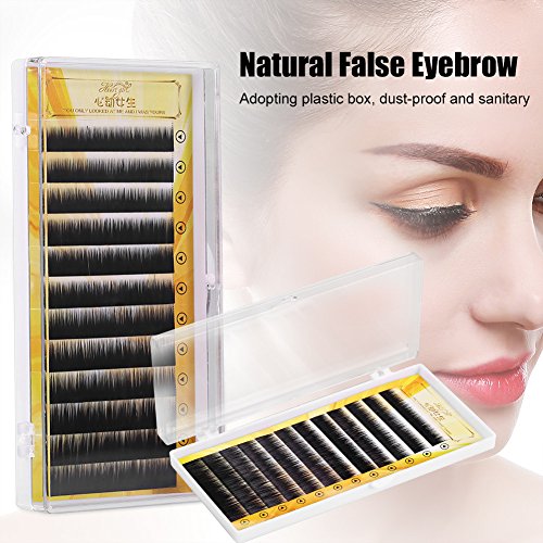 Ruiqas False Eyebrow, Mixed Black False Eyebrow Extension Fake Eyebrow Enhancer Individual Eyebrows 5-8mm - Thumbnail 4