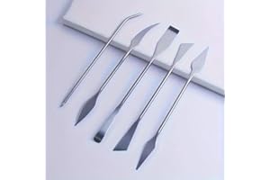 Lot de 5 outils de sculpture de poterie en acier inoxydable, outils de sculpture double face, outils de modelage d'argile, ou