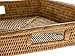 KOUBOO 1020046 La Jolla Rattan Square Serving Tray, 17.5