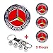 99 Carpro 4PCS for Benz Wheel Center Hub Caps Emblem, 75mm Car Rim Hub Cover Logo + 4 Pack Car Tire Valve Air Caps Fit for Mercedes Benz (Red)