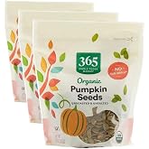365 by Whole Foods Market, Organic Pumpkin Seeds, 8 Ounce (Pack of 3)