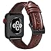 OUHENG Compatible with Apple Watch Band 42mm 44mm, Genuine Leather Band Replacement Compatible with Apple Watch Series 6 5 4 3 2 1 SE 42mm 44mm, Brown