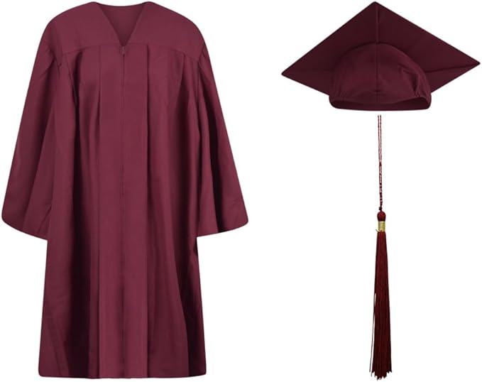 burgundy graduation cap