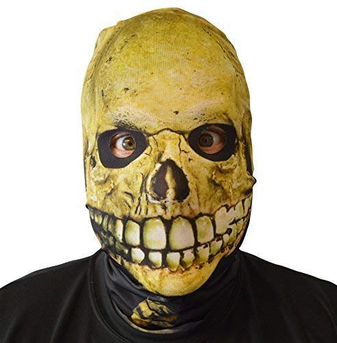 3D Effect Evil Grinning Skull Face Skin Grim Reaper Halloween Horror Mask Made In Yorkshire