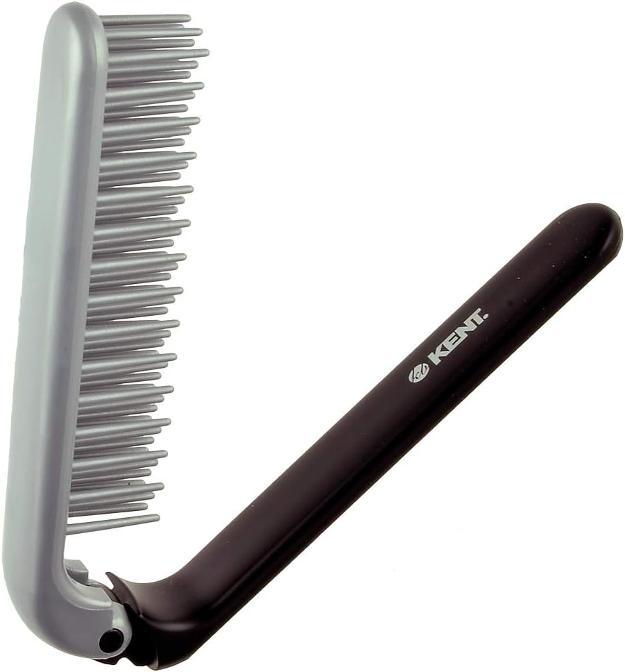 Kent for Men Range Small Folding Pocket Brush, Gray/Black