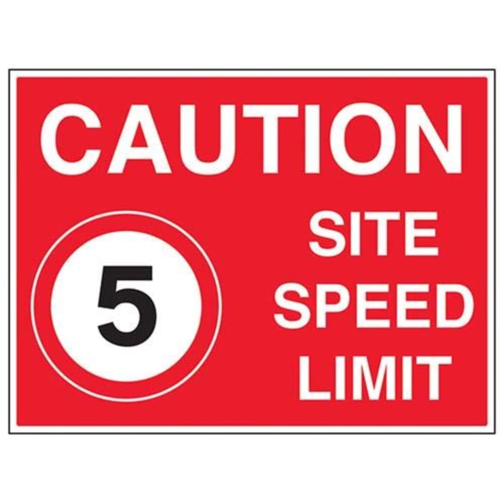 5 MPH Site Speed Limit - 3mm AlumComp RA1 Anti Graffiti - 600x450mm