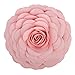 King Rose Handmade 3D Flower Decorative Throw Pillow Wool Cushion for Bed Living Room 14 Inches Round Pink