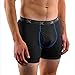 Woolx Men's Dailys Merino Wool Boxer Briefs - Knock Out Odor & Sweat - Lightweight & Breathable, Black Cobalt, Medium